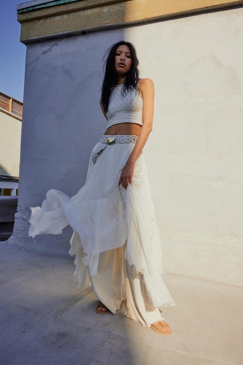 Free People Clover Skirt White