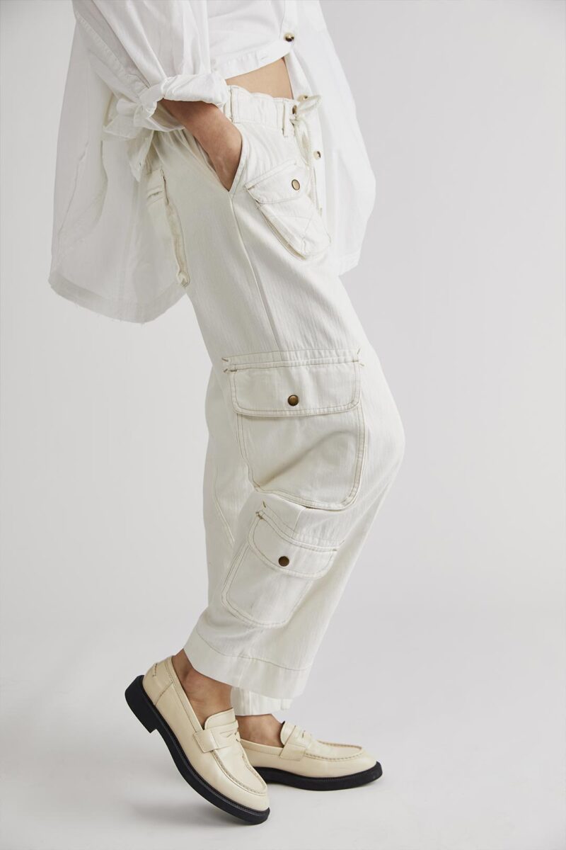 Free People Tahiti Cargo Pant Tofu White