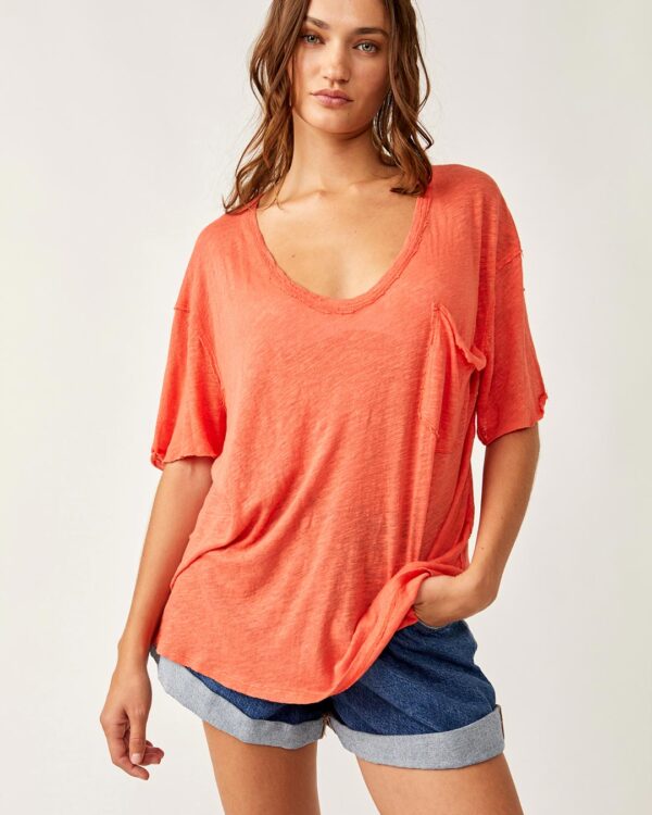 All I Need Tee Mandarin Red Free People