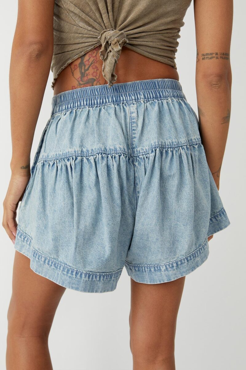 Fleur Denim Shorts Belle Blue Free People