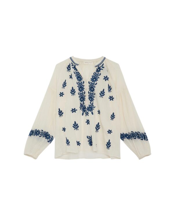 Lina Blouse Caribe Blue from Maison Hotel